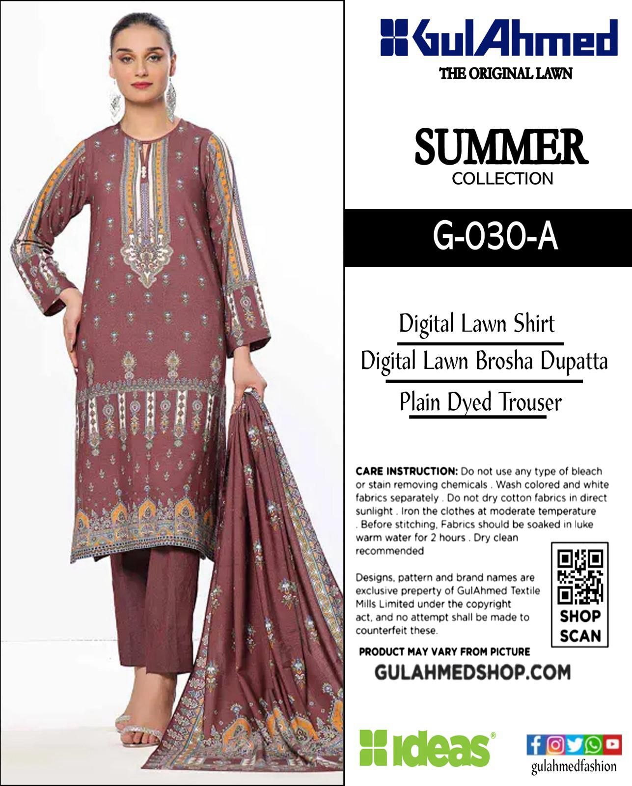  Premium Digital Printed LAWN  3pc     